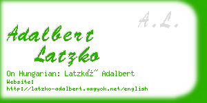 adalbert latzko business card
